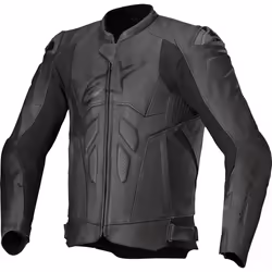Alpinestars Dusk Blouson de moto en cuir, noir, taille 58 pour Hommes