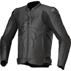 Alpinestars Dusk Blouson de moto en cuir, noir, taille 58 pour Hommes