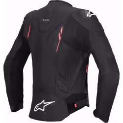 Alpinestars Stella Dusk Blouson en cuir de moto pour femmes, noir-rose, taille 52