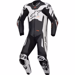 Alpinestars GP Plus V4 Sprint Combinaison moto 1 pièce en cuir, noir-blanc, taille 56 pour Hommes