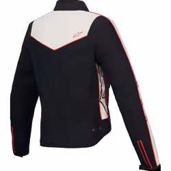 Alpinestars Stella T-Dyno WR Veste textile de moto pour femmes, noir-rouge-beige, taille XL