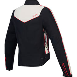 Alpinestars Stella T-Dyno WR Veste textile de moto pour femmes, noir-rouge-beige, taille XL