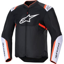Alpinestars T-Sps Air V2 Blouson textile de moto, noir-blanc-rouge, taille 3XL pour Hommes