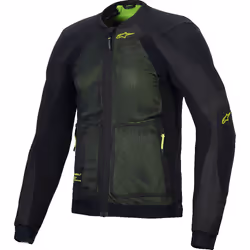Alpinestars Troop-Air Veste de protection, noir-jaune, taille L pour Hommes