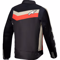 Alpinestars T-Dyno Air Blouson textile de moto, noir-rouge-beige, taille L pour Hommes