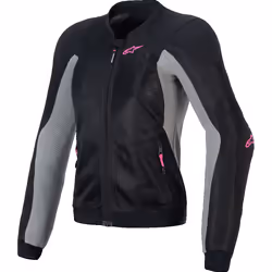 Alpinestars Stella Troop-Air Pro Veste de protection pour femmes, noir-gris-rose, taille XL