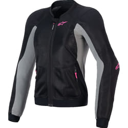 Alpinestars Stella Troop-Air Pro Veste de protection pour femmes, noir-gris-rose, taille XL
