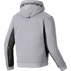 Alpinestars Chrome Air Sport Sweat à capuche zippé de moto, noir-gris-jaune, taille M pour Hommes