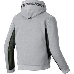 Alpinestars Chrome Air Sport Sweat à capuche zippé de moto, noir-gris-jaune, taille 2XL pour Hommes