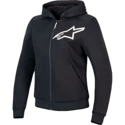 Alpinestars Stella Chrome V2 Sport Sweat à capuche zippé de moto pour femmes, noir, taille XL