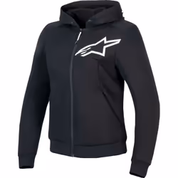Alpinestars Stella Chrome V2 Sport Sweat à capuche zippé de moto pour femmes, noir, taille XL - Vue supplémentaire 2