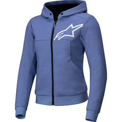 Alpinestars Stella Chrome V2 Sport Sweat à capuche zippé de moto pour femmes, bleu, taille S