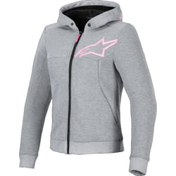 Alpinestars Stella Chrome V2 Sport Sweat à capuche zippé de moto pour femmes, gris, taille XS