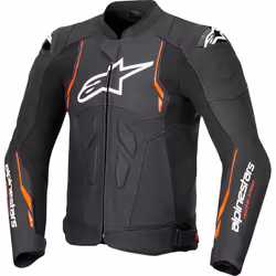 Alpinestars Dusk Airflow Blouson en cuir de moto perforé, noir-rouge, taille 50 pour Hommes