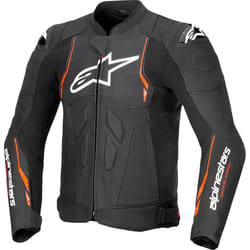 Alpinestars Dusk Airflow Blouson en cuir de moto perforé, noir-rouge, taille 54 pour Hommes