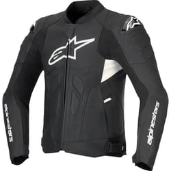 Alpinestars Dusk Airflow Blouson en cuir de moto perforé, noir-blanc, taille 54 pour Hommes