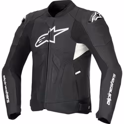 Alpinestars Dusk Airflow Blouson en cuir de moto perforé, noir-blanc, taille 54 pour Hommes