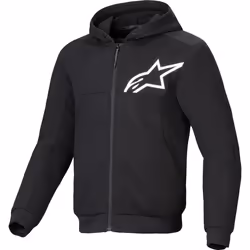 Alpinestars Chrome V2 Sport Sweat à capuche zippé de moto, noir, taille 4XL pour Hommes