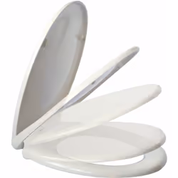 Abattant WC en blanc thermodurcissable à fermeture douce | Tecom DSC01 Le siège de toilette de rechange est fait de matériaux ...