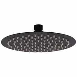 Pomme de douche en acier inoxydable 304 modèle rond couleur noir mat | Tecom LRNR Accessoire de douche moderne et contemporai ...