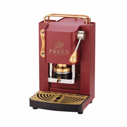 Faber Italia Mini Deluxe, Cafetière, 1,3 L, Dosette de café, 500 W, Rouge