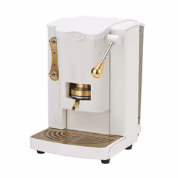 Faber Italia NSMPBIABBAS, Cafetière, 1,5 L, Dosette de café, 500 W, Or, Blanc