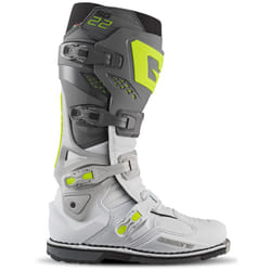 Gaerne SG-22 Bottes de motocross, gris-blanc, taille 45 pour Hommes