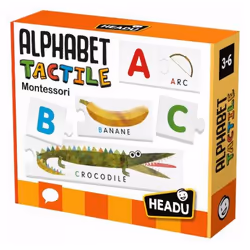 Jeu éducatif - ALPHABET TACTILE MONTESSORI - Apprendre lalphabet et distinguer les mots courts des plus longs