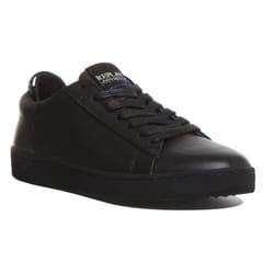 Baskets décontractées à lacets pour femmes - REPLAY - Erik - Noir - Cuir - Homme