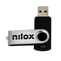 Nilox U3NIL64BL001 lecteur USB flash 64 Go USB Type-C 3.0 Argent