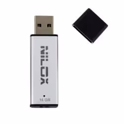 Nilox 16GB USB3.0, 16 Go, USB Type-A, 3.2 Gen 1 (3.1 Gen 1), 80 Mo/s, Casquette, Argent