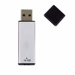 Nilox U2NIL16PPL002, 16 Go, USB Type-A, 2.0, 10 Mo/s, Casquette, Noir, Argent