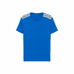 T shirt Emporio Armani Line eagle Homme Bleu
