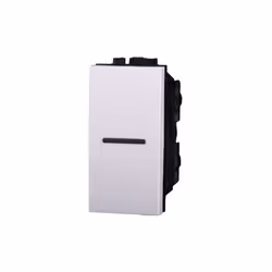 Interrupteur commutateur axial 1P 16A série Space Ettroit compatible Bticino Livinglight couleur blanc. L'interrupteur sert à ...