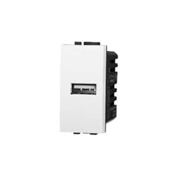 Chargeur usb Type-A compatible Bticino Livinglight 5Vdc 2.1A couleur blanc