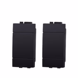 Obturateur Série Space Ettroit compatible Bticino Livinglight couleur noir - Paquet de 2 pièces.