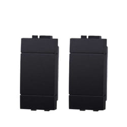 Ettroit - Obturateur compatible Bticino Livinglight couleur noir paquet 2pcs