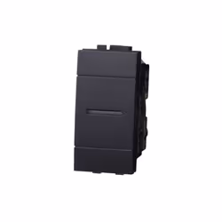 Interrupteur axial ou va et vient 1P 16A Série Space Ettroit compatible Bticino Livinglight couleur noir. L' Interrupteur ou ...