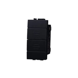 Bouton double 1P+1P no pour volet roulant montée et descente compatible Bticino Livinglight / international couleur noir LN1202 - Ettroit
