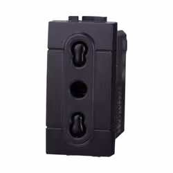 Prises italienne 2P+T 10/16A 250V Série Space Ettroit compatible Bticino Livinglight couleur noir. Permet de connecter des ap ...