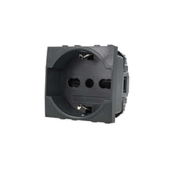 Prises Schuko compatible Bticino Livinglight 2P+T 10/16A 250V couleur noir