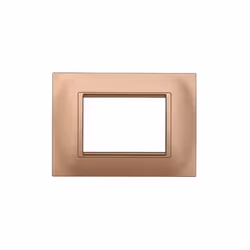 Plaque compatibles 3 modules Série Space Ettroit compatible Bticino Livinglight , en matière plastique carré or. La plaque pe ...