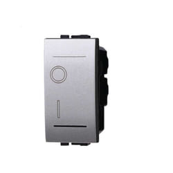 Ettroit - LG0402 interrupteur bipolaire 2P 16A argent 0-1 compatible bticino Living argent