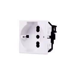Prises Schuko compatible Bticino Matix norme allemande 2P+T 10/16A couleur Blanc. Pour fiches standard italien 2P 10A, 2P+T 1 ...