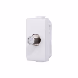 Prise télévision TV satellite type F à vis compatible Bticino Matix couleur blanc Type de prise : TV par satellite à vis sate ...