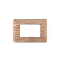 Plaque compatibles Bticino Matix 3 modules plastique couleur bois clair
