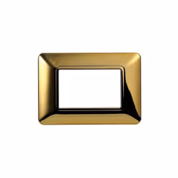 Plaque compatibles Bticino Matix 3 modules en matière plastique or brillant La plaque peut être installée sur des supports sk ...
