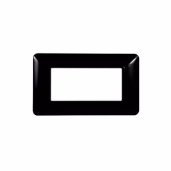 Plaque compatibles Bticino Matix 4 modules en matière plastique noir La plaque peut être installée sur des supports sku. MT02 ...