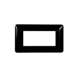 Plaque compatibles Bticino Matix 4 modules plastique couleur noir
