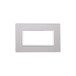 Plaque compatibles Bticino Matix 4 modules verre couleur argent